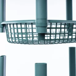 Carrito De Cocina San Marino Verde Con 4 Cestos