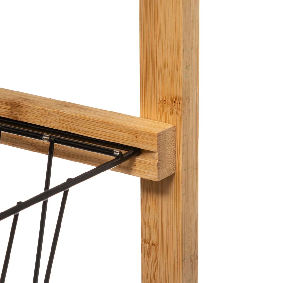 Carrito multiusos de bambú c/2 bandejas y 2 cestas