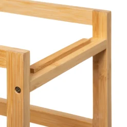 Carrito multiusos de bambú c/2 bandejas y 2 cestas