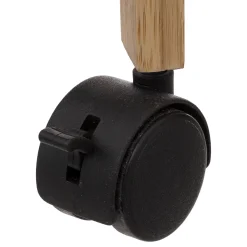 Carrito multiusos marón de bambú con 3 baldas