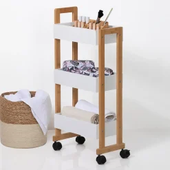 Carrito P/Baño C/3 Baldas 38x20x80Cm