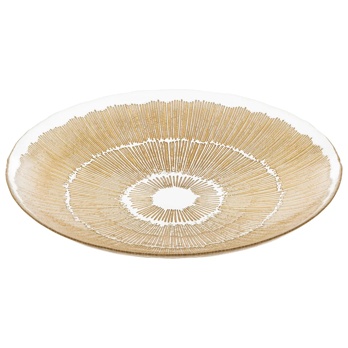 Centro de mesa de vidrio dorado DJINA 40cm
