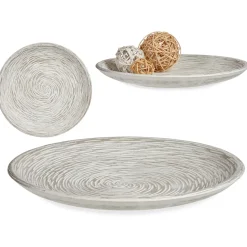 Centro De Mesa Redondo De Madera 29.5Cm