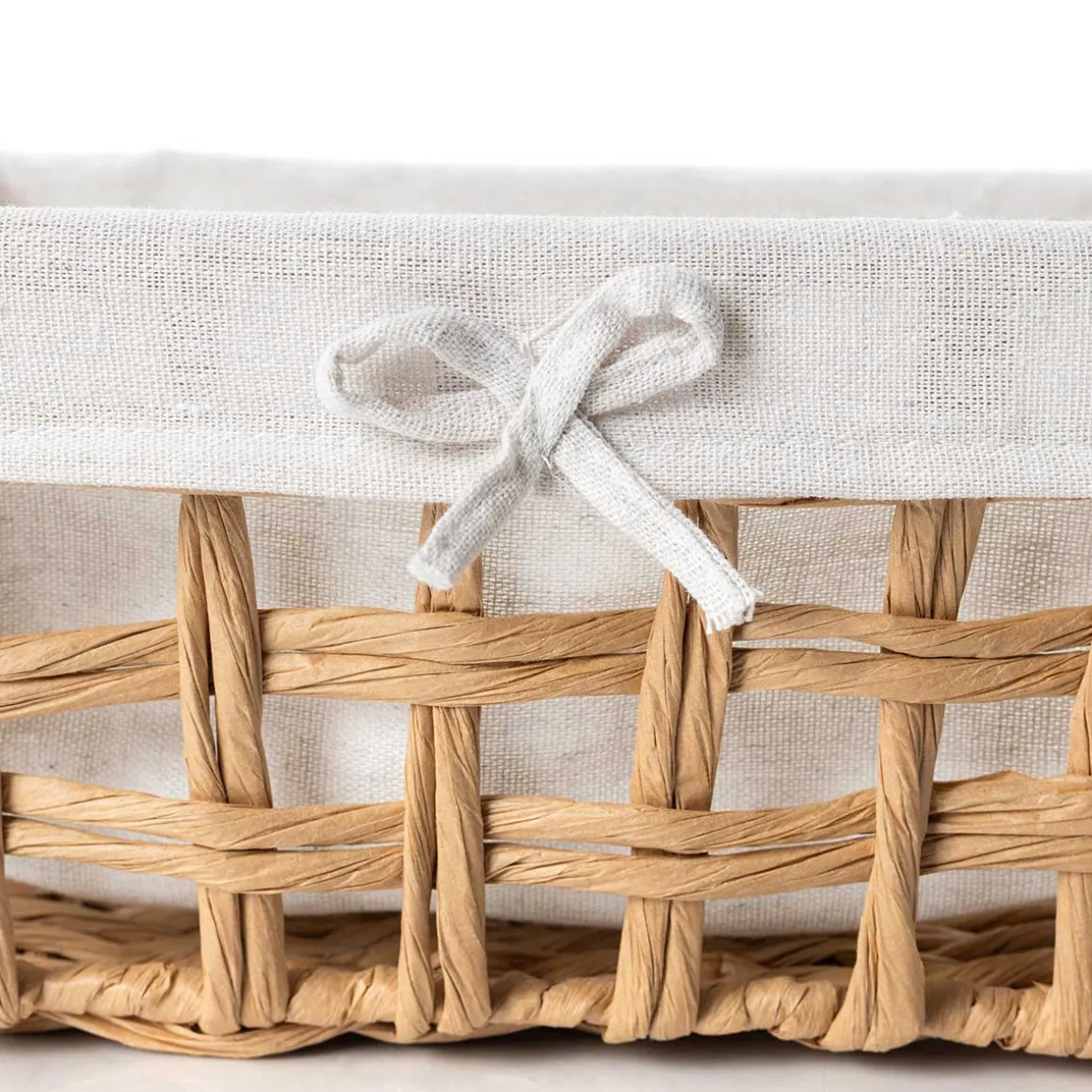 Cesta baño natural y lino 20x28cm