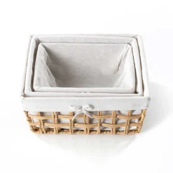 Cesta baño natural y lino 20x28cm