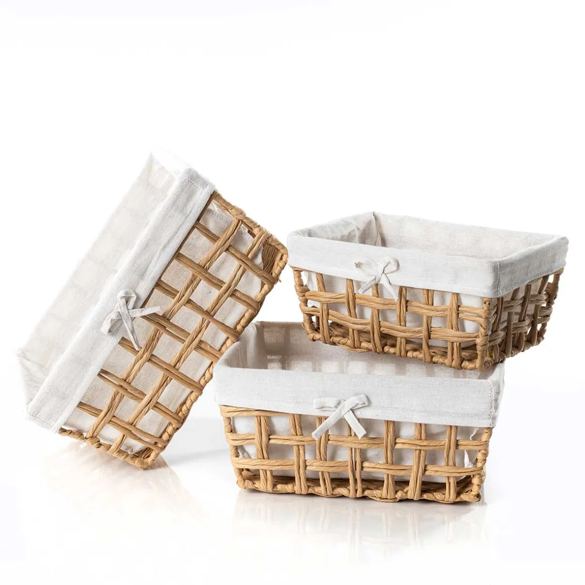 Cesta baño natural y lino 20x28cm