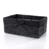 Cesta baño negra 27x39cm