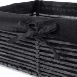 Cesta baño negra 27x39cm