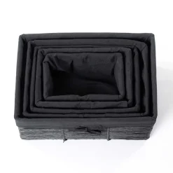 Cesta baño negra 27x39cm