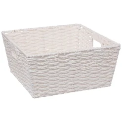 Cesta Blanca De Almacenaje 15x31x31Cm