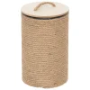 Cesta con tapa beige 48x36cm