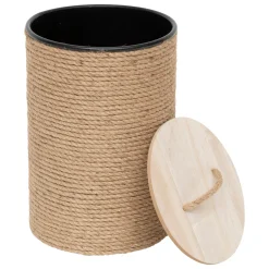 Cesta con tapa beige 48x36cm