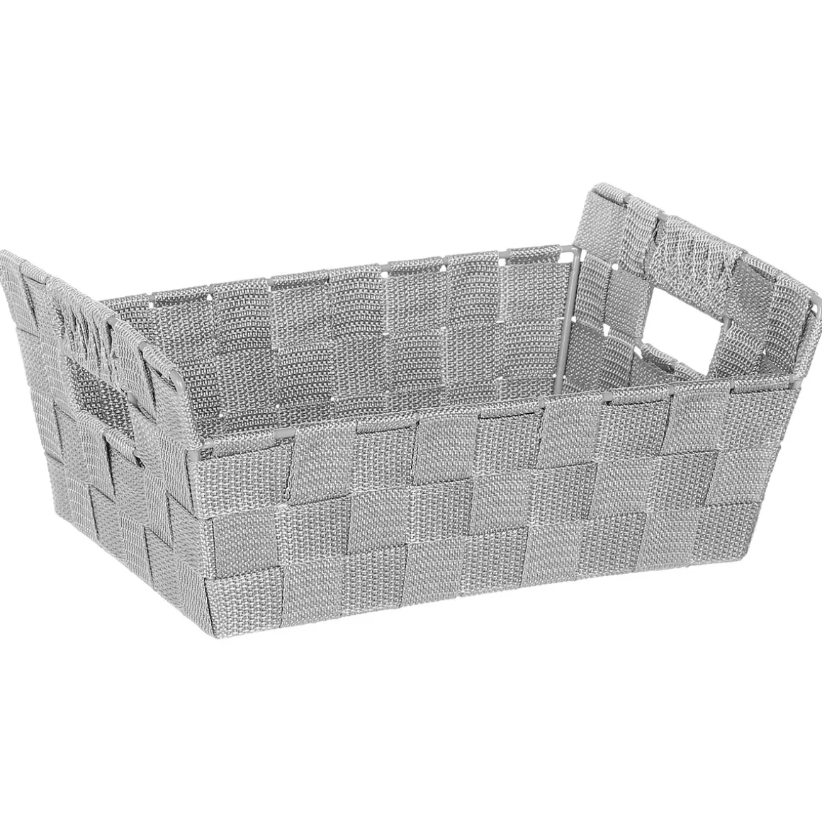 Cesta De Almacenaje C/ Asas P/Baño Gris