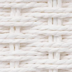 Cesta de almacenaje COSTA blanco c/tejido 23x32cm
