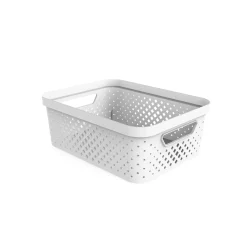 Cesta de almacenaje PIXEL blanca 11l