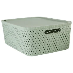 Cesta de almacenaje TRESSY verde 15L