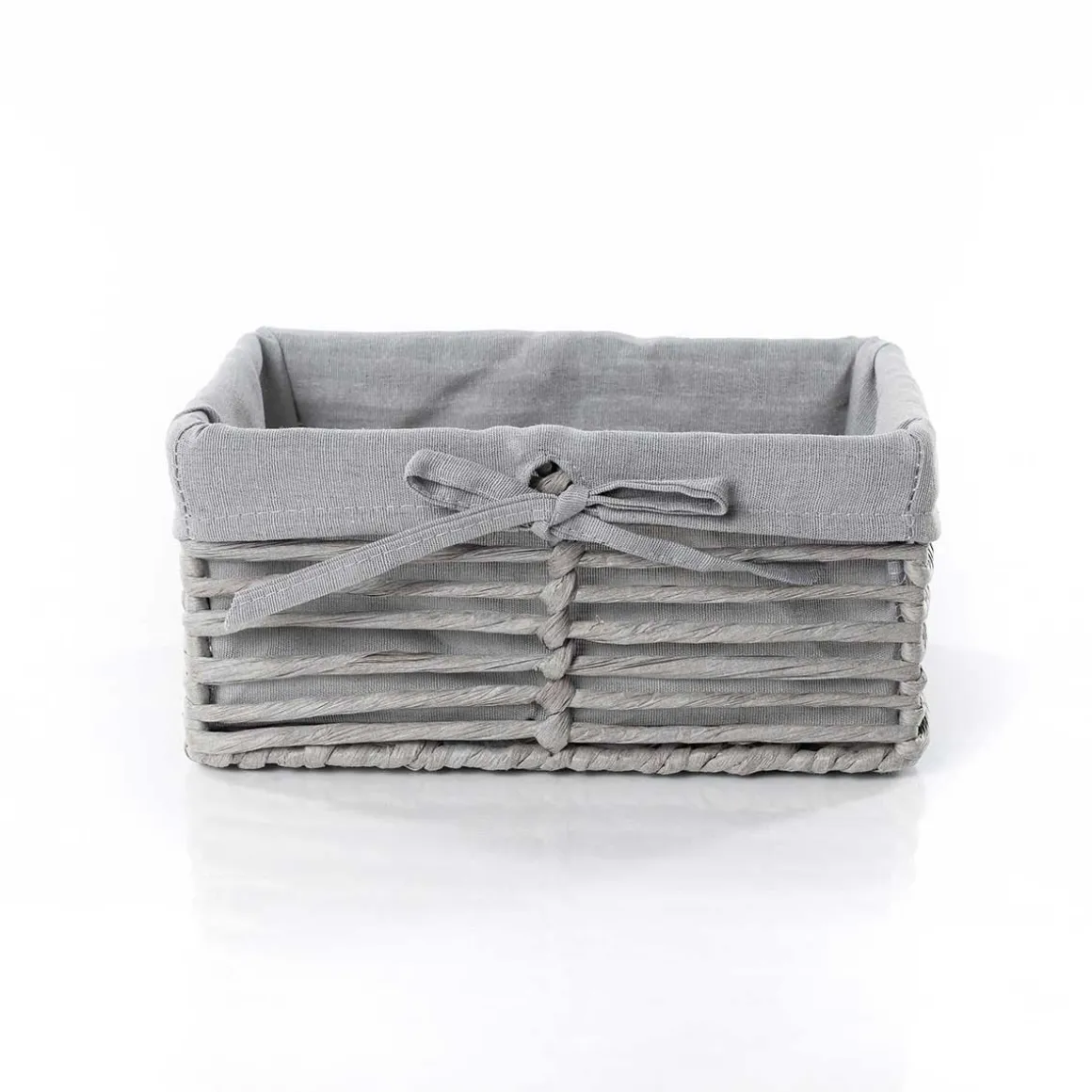 Cesta de baño gris 20.5x30cm