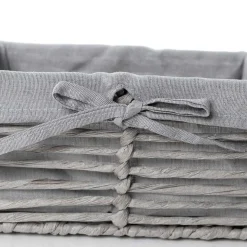 Cesta de baño gris 20.5x30cm