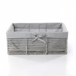 Cesta de baño gris 31x44cm