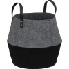 Cesta de fieltro gris y negro SOUL 39cm