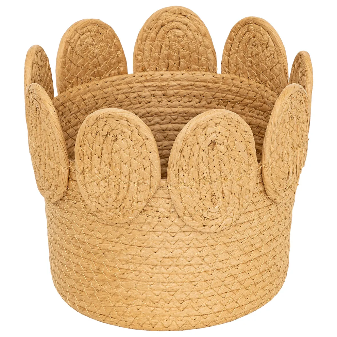 Cesta De Rafia Beige Inu 26cm