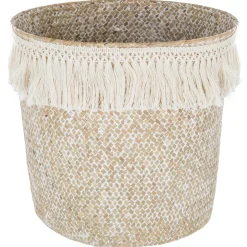 Cesta Decorativa Ete C/Flecos 26x23Cm