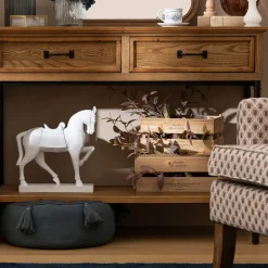 Cesta Lit Beige De Madera 19x30cm