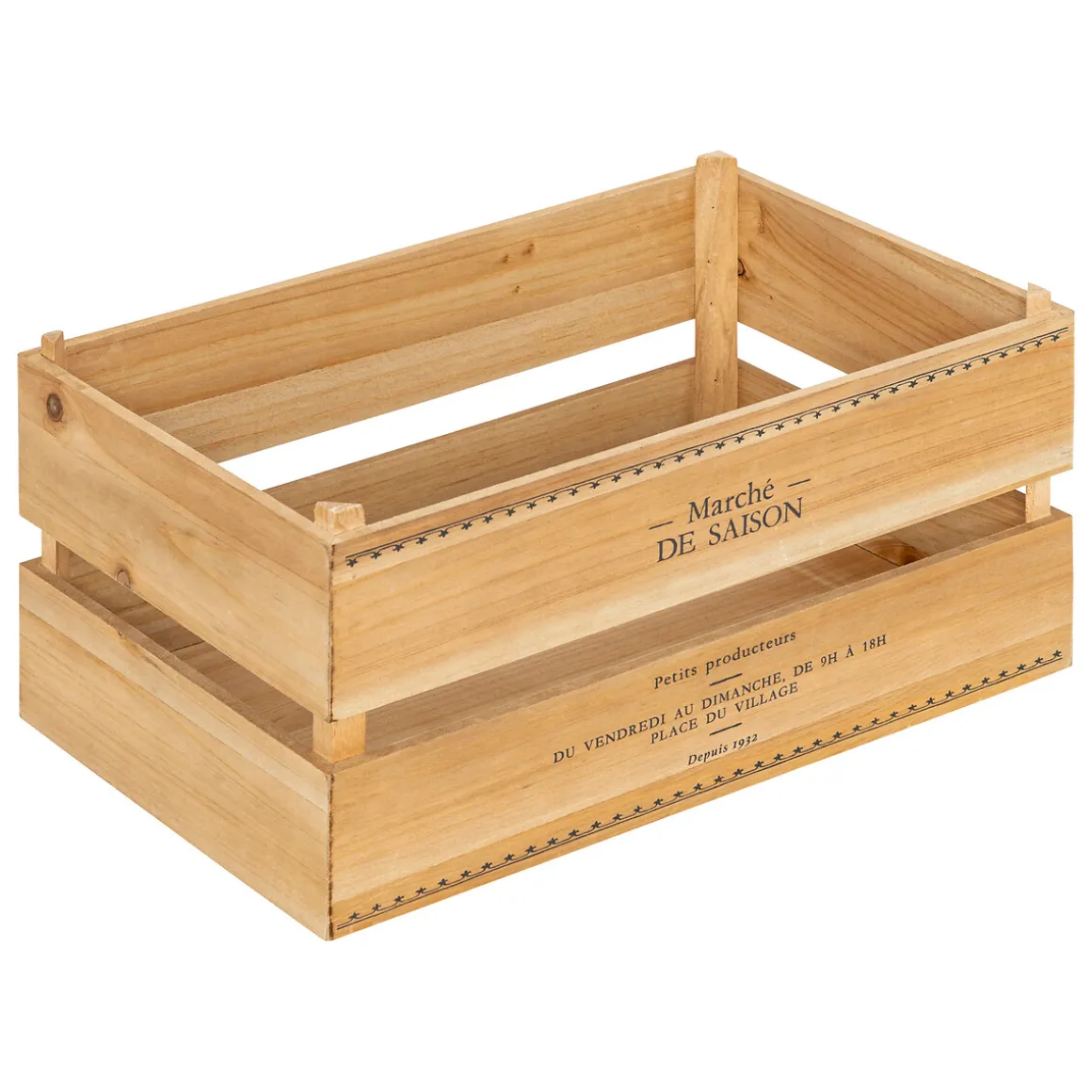 Cesta Lit Beige De Madera 22x35cm