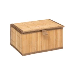 Cesta P/Baño De Bambú C/Tapa Tam.1/3