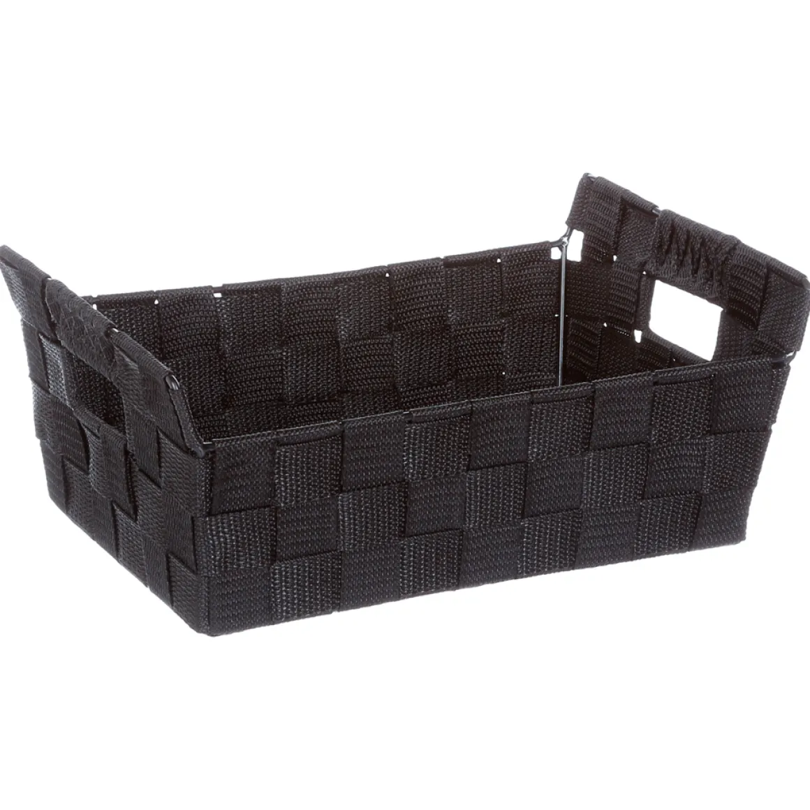 Cesta P/Baño Negra Con Asas 28x20.5x11.5