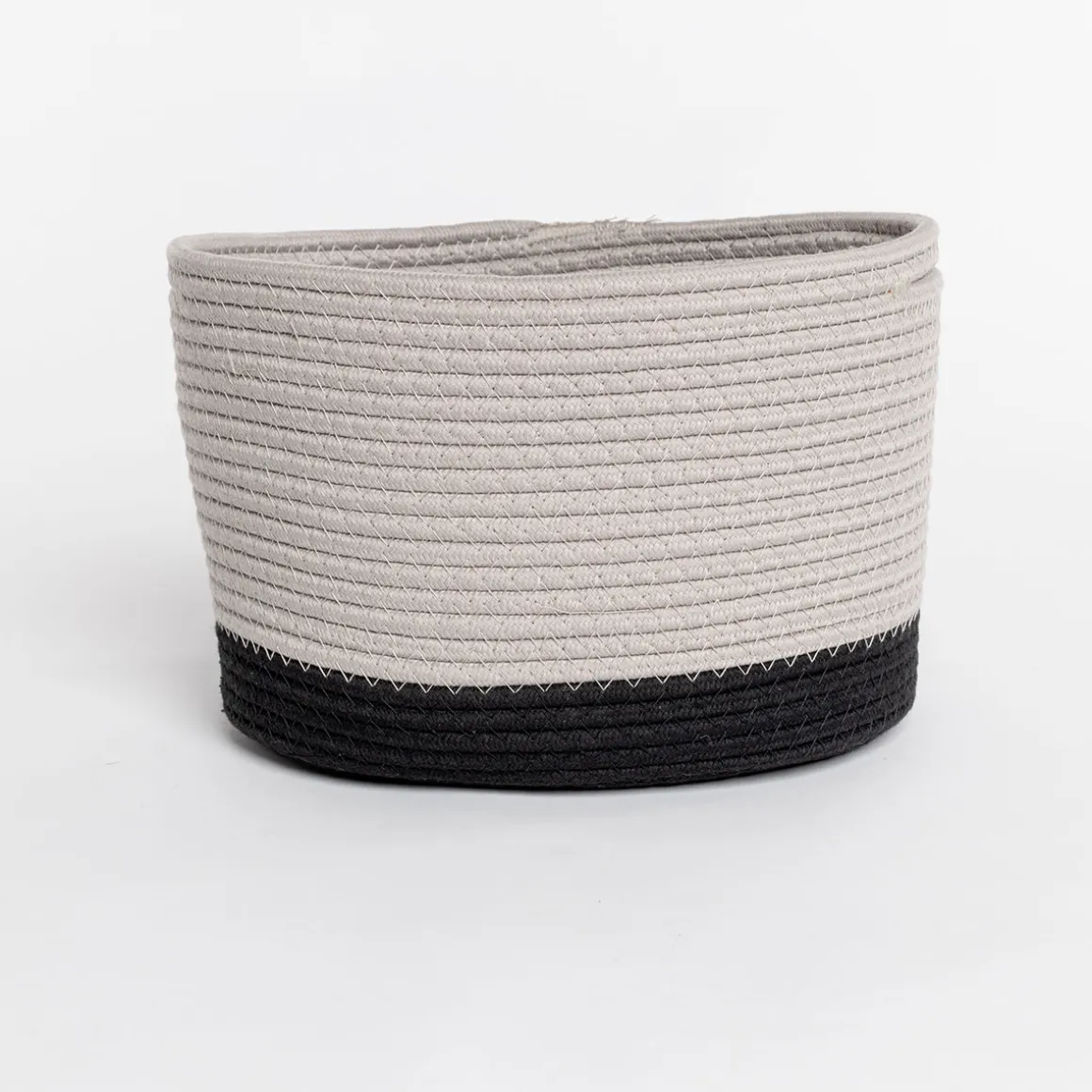 Cesta wc beige de algodón 32x25cm