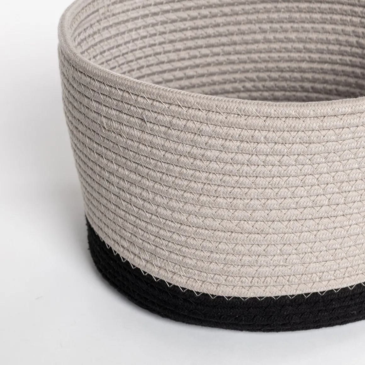 Cesta wc beige de algodón 32x25cm