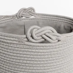 Cesta wc beige de algodón 33X45cm