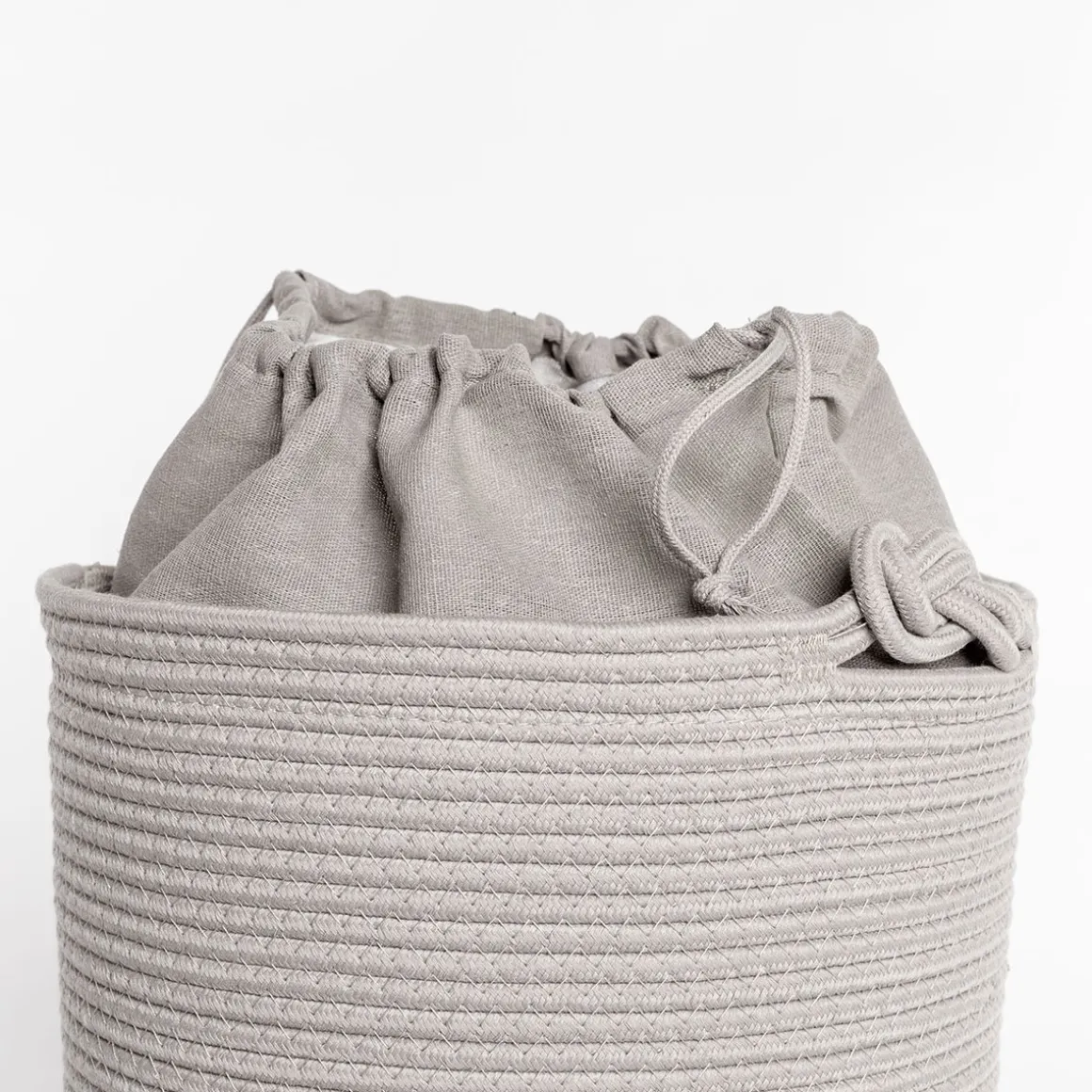 Cesta wc beige de algodón 33X45cm