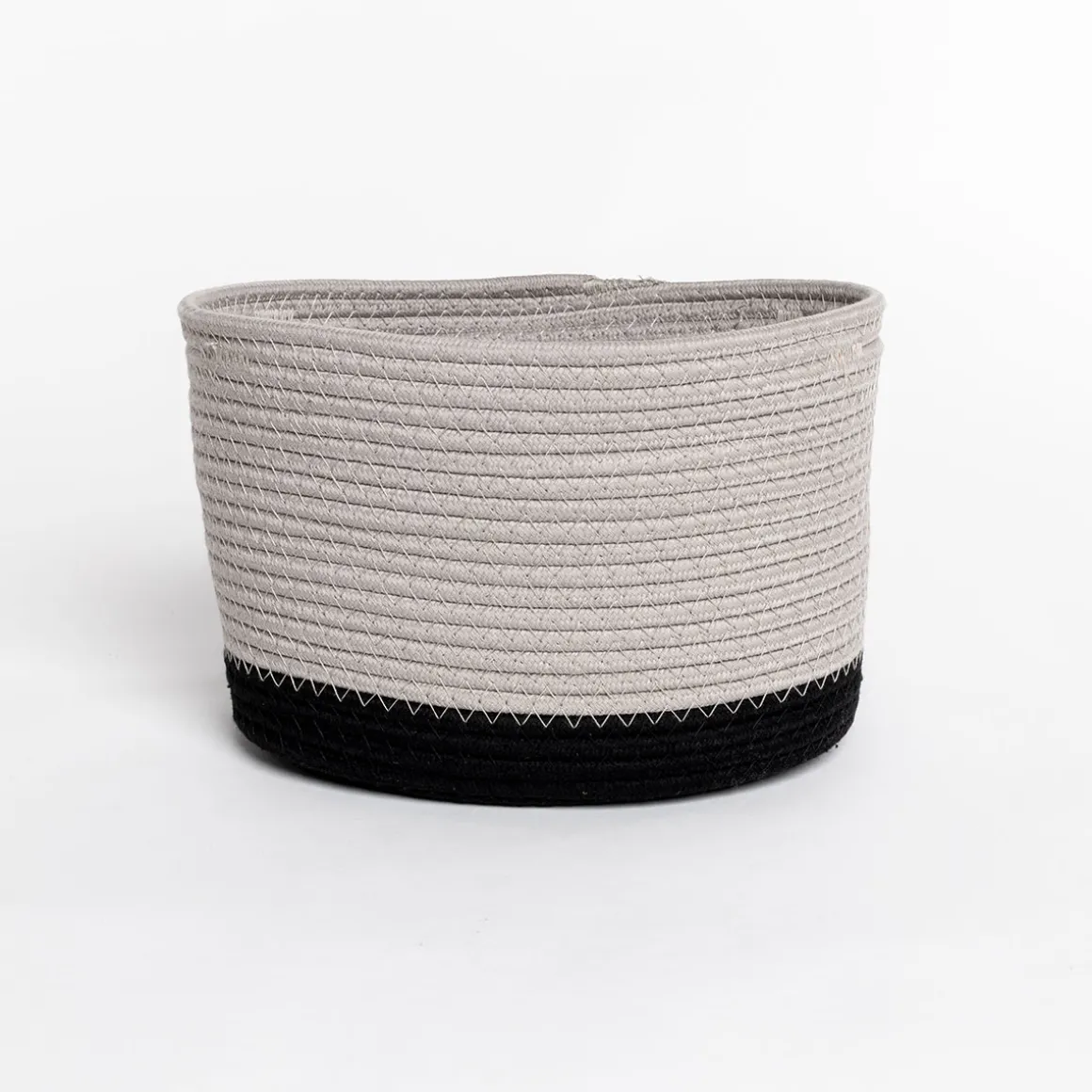 Cesta wc beige de algodón 28x22cm