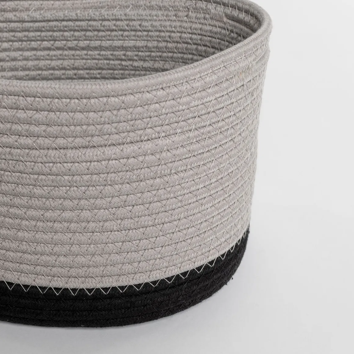 Cesta wc beige de algodón 28x22cm