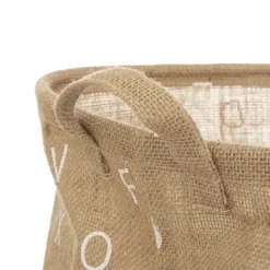 Cesto Almacenaje Yute C/Asas 49x35x49Cm