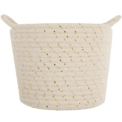 Cesto De Algodón C/Lurex Niños 22x17Cm