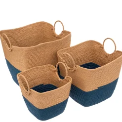 Cesto De Almacenaje Baño Solar Azul Petróleo