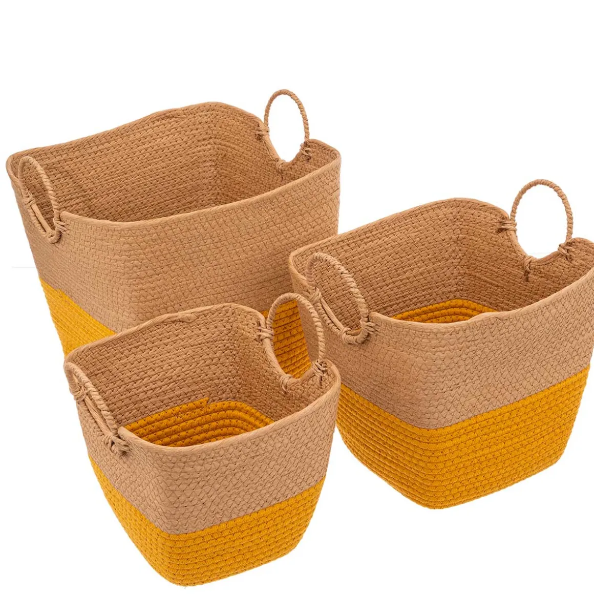 Cesto De Almacenaje Baño Solar Ocre