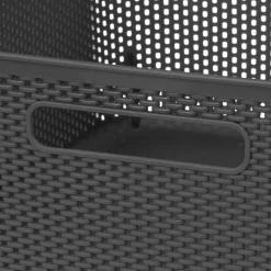 Cesto De Almacenaje De Crochet Gris 11L