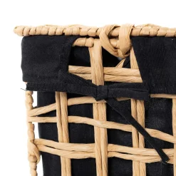 Cesto de baño negra y beige 56cm