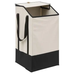 Cesto de ropa beige 45L