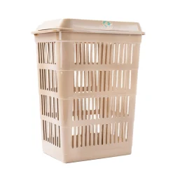 Cesto De Ropa Land Marrón Claro Con Tapa