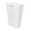 Cesto de ropa PIXEL blanco con tapa 40l