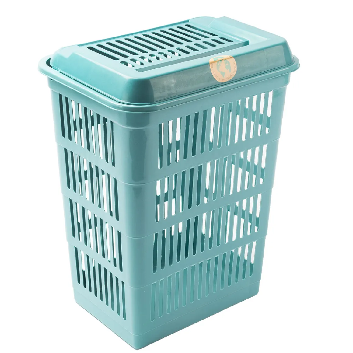 Cesto De Ropa Sky Azul Con Tapa