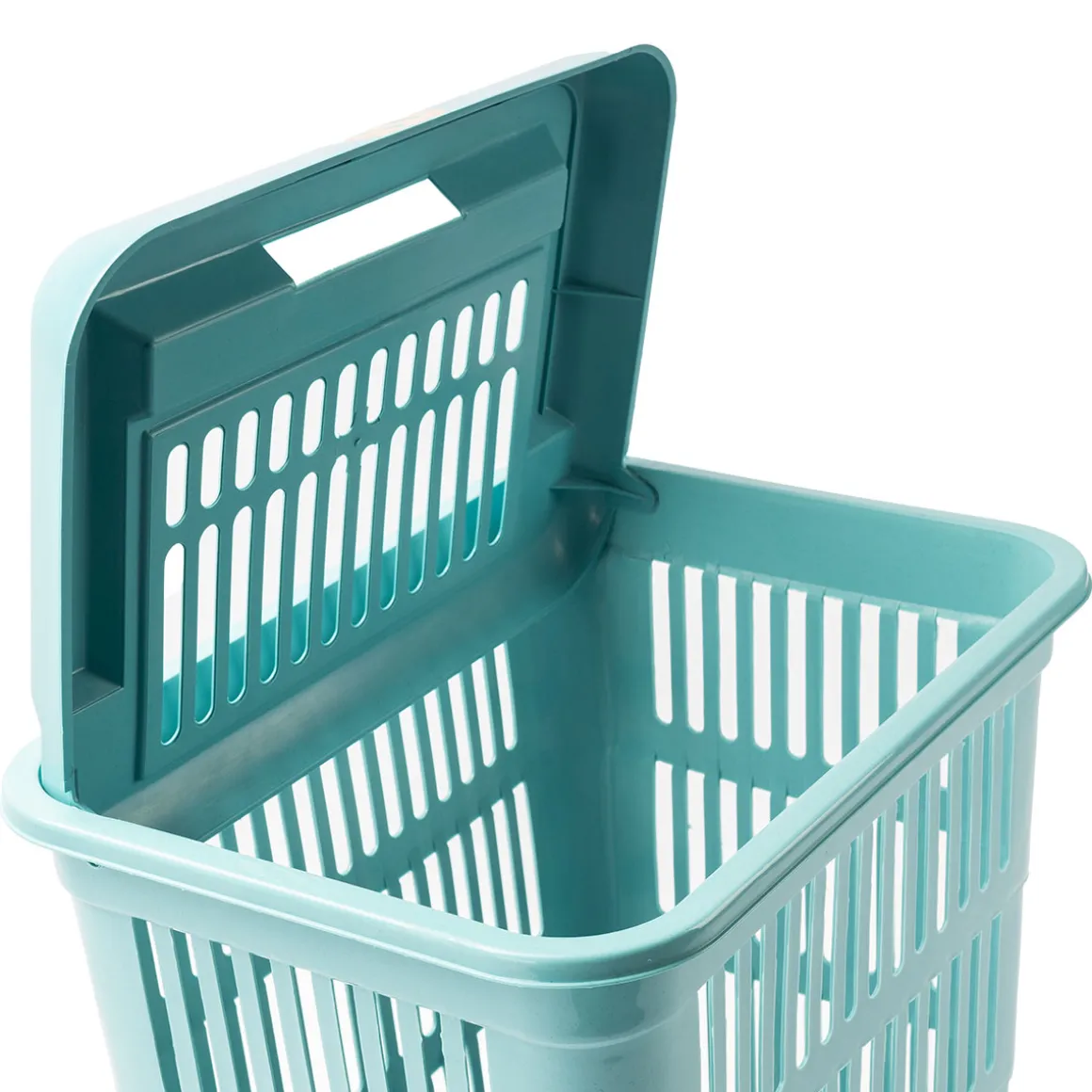 Cesto De Ropa Sky Azul Con Tapa