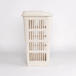 Cesto para colada con tapa crema 40L