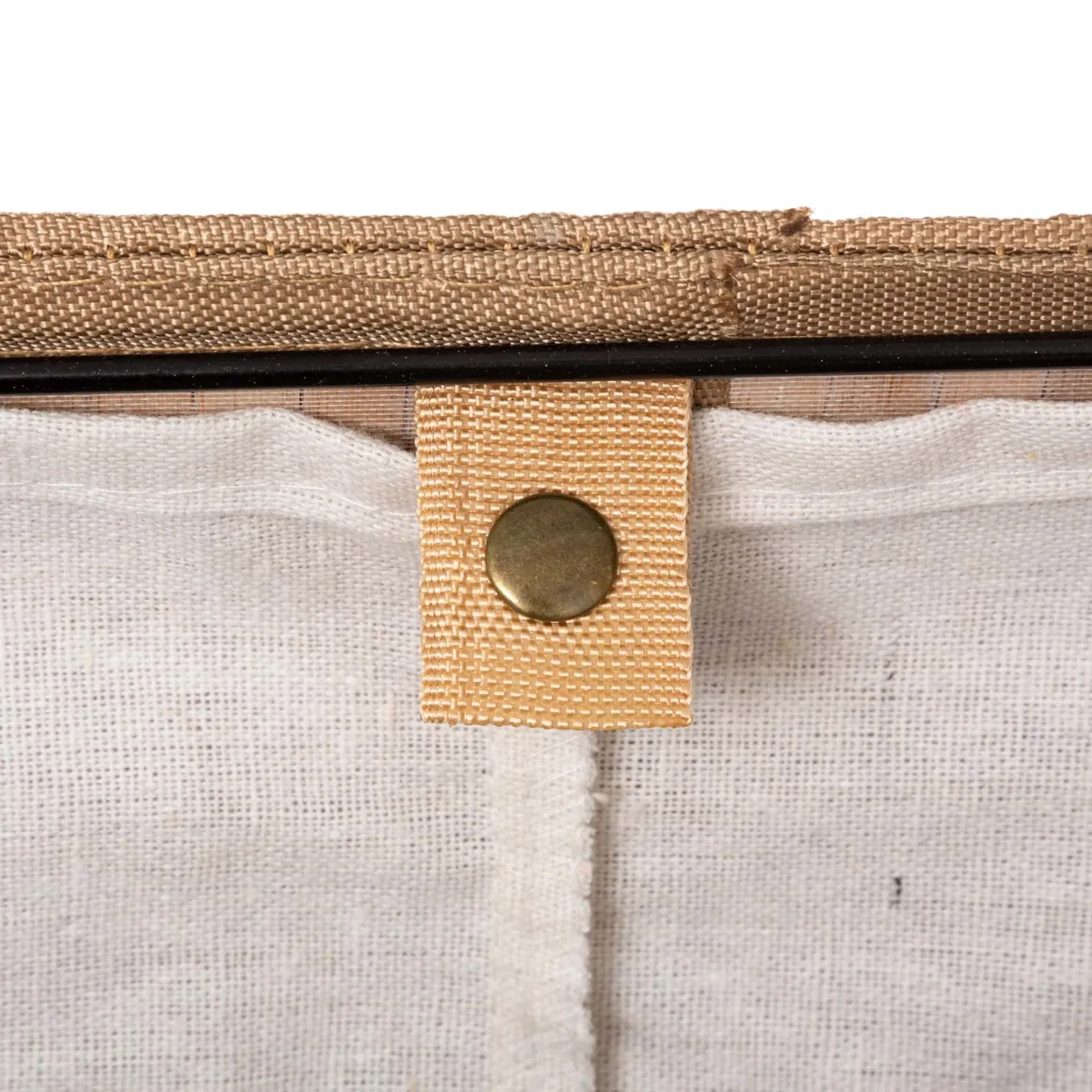 Cesto P/Colada Bambú Forrado C/Tela