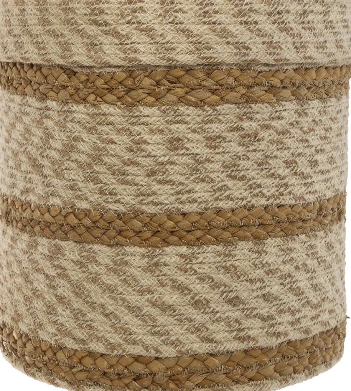 Cesto Redondo Beige 26x25.5Cm